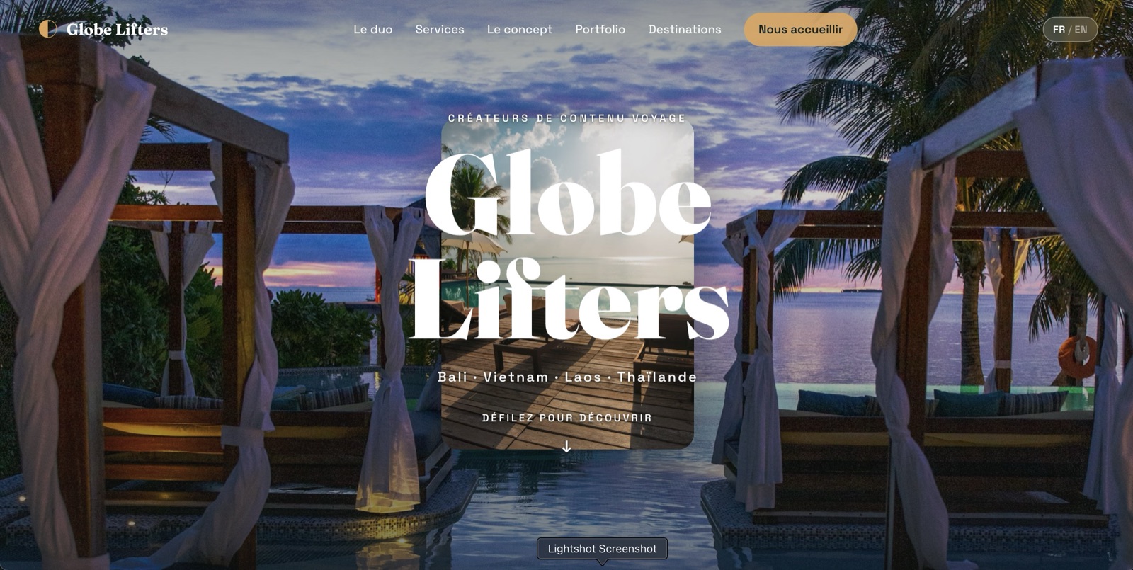 Capture du site Globe Lifters